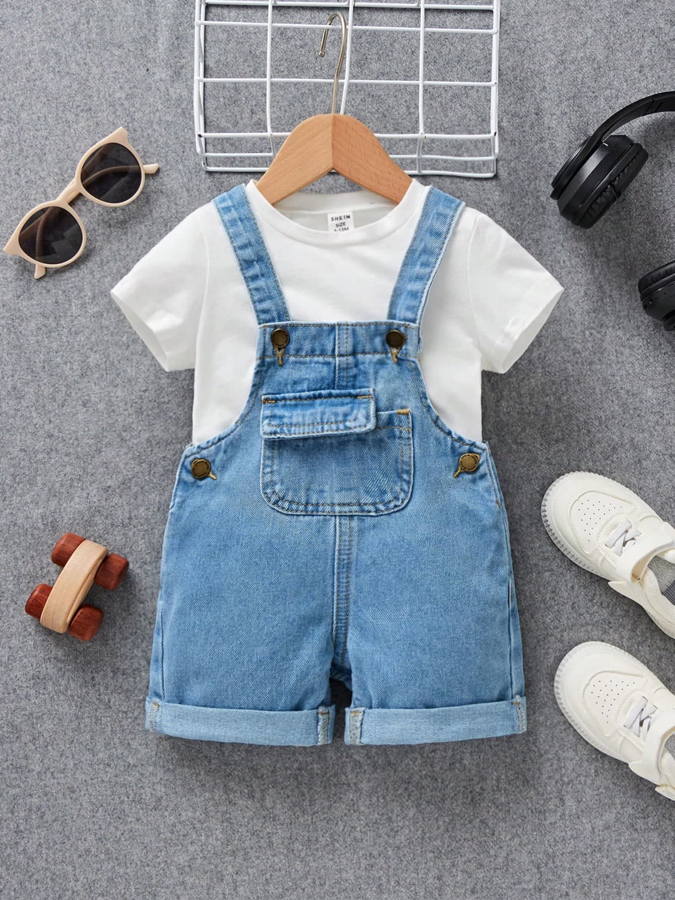 boys' denim overalls — معاينة 3